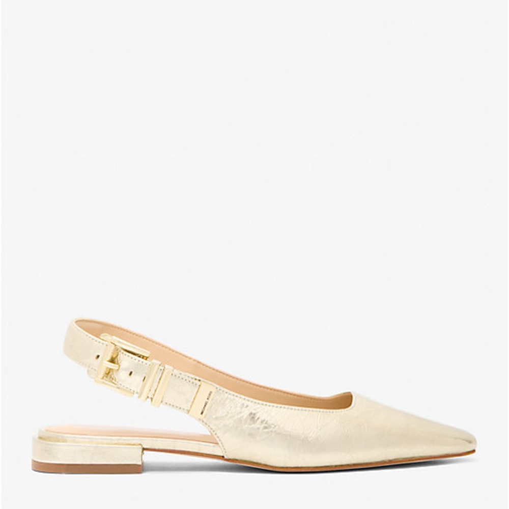 MICHAEL Michael Kors Metallic Gold Slingback Flats - Picture 2 of 3